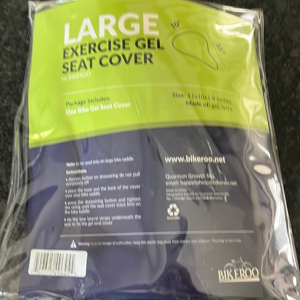 Bikeroo Bike Seat Cushion -size Large